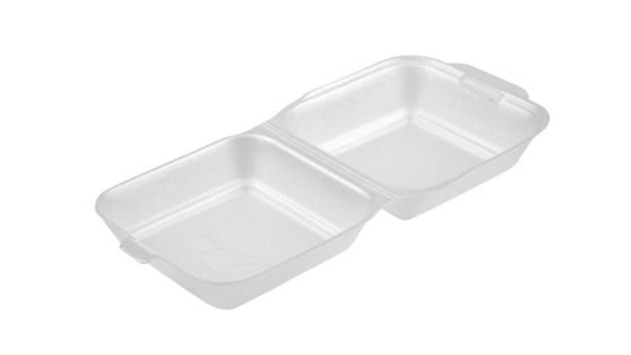 Burgerboks HP6 Firkantet L156xB146xH74mm XPS med Lukketap Hvid,4 ps x 170 stk/sæk