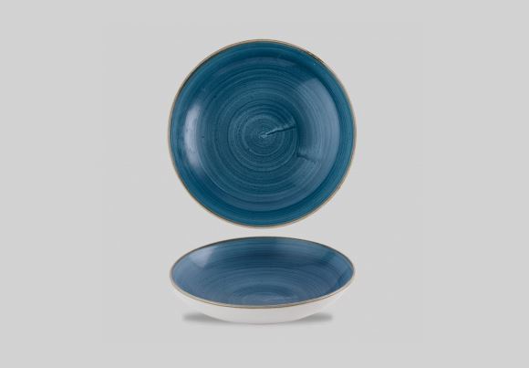 Tallerken Dyb Churchill Coupe Stonecast Ø18.2xH7cm Dyb Blå,12 stk/krt