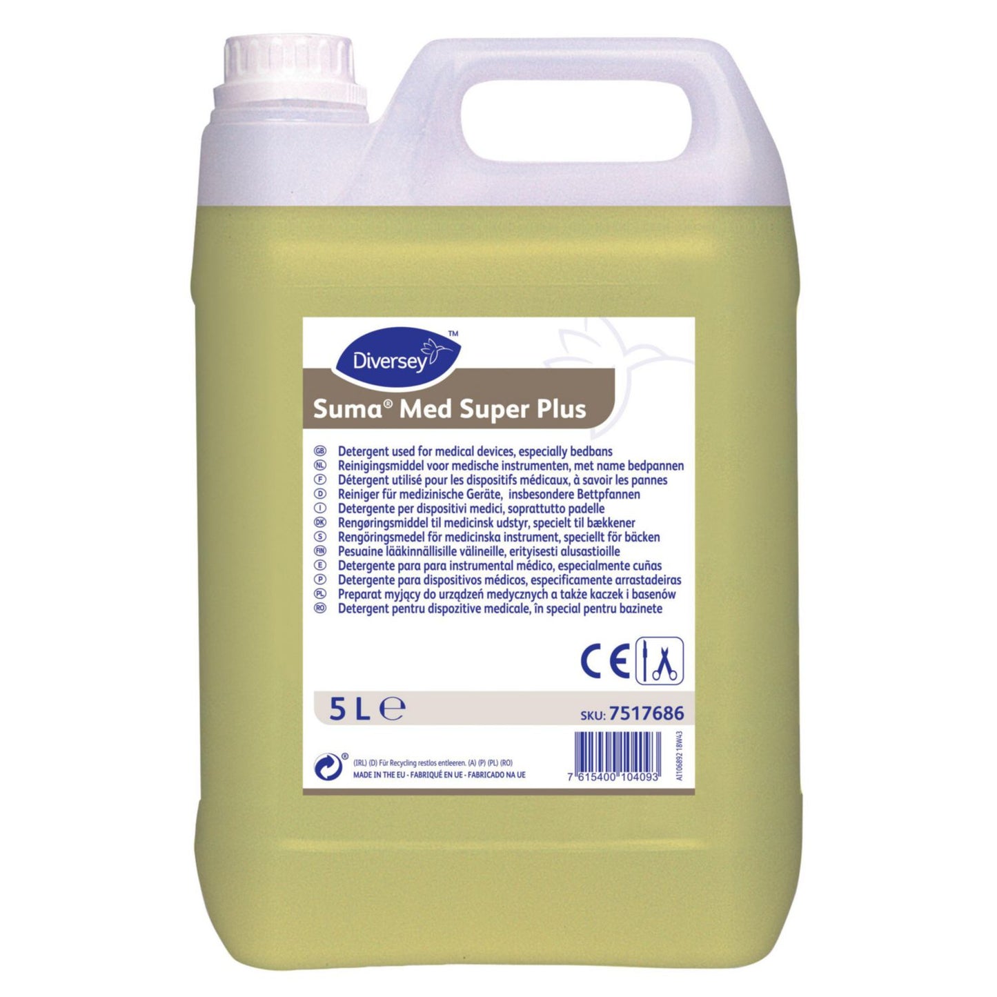 Bækkenskyl Alkalisk Suma Med Super Plus 5ltr til bækkenvasker,2 dnk x 5 ltr/krt