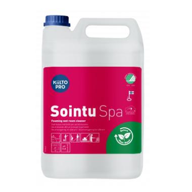 Skumrengøring Kiilto Pro Sointu Spa 5ltr RHDPE Svanemærket u. parfume til vådrum,3 dnk x 5 ltr/krt