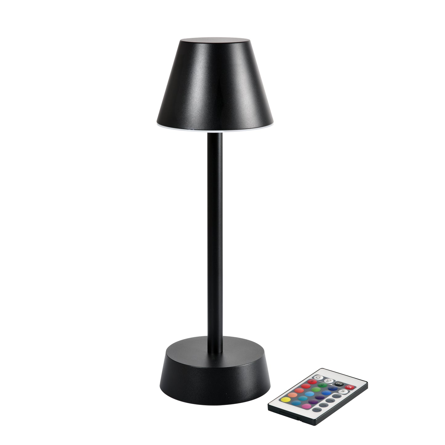 Lampe LED Zelda Ø10.3xH32cm Med Fjernbetjening Sort,1 stk