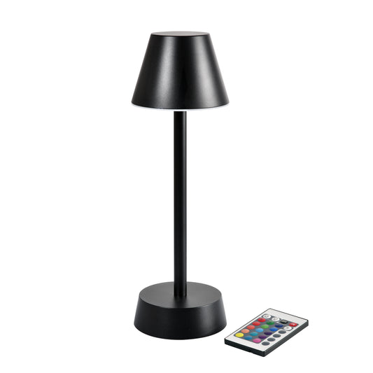 Lampe LED Zelda Ø10.3xH32cm Med Fjernbetjening Sort,1 stk