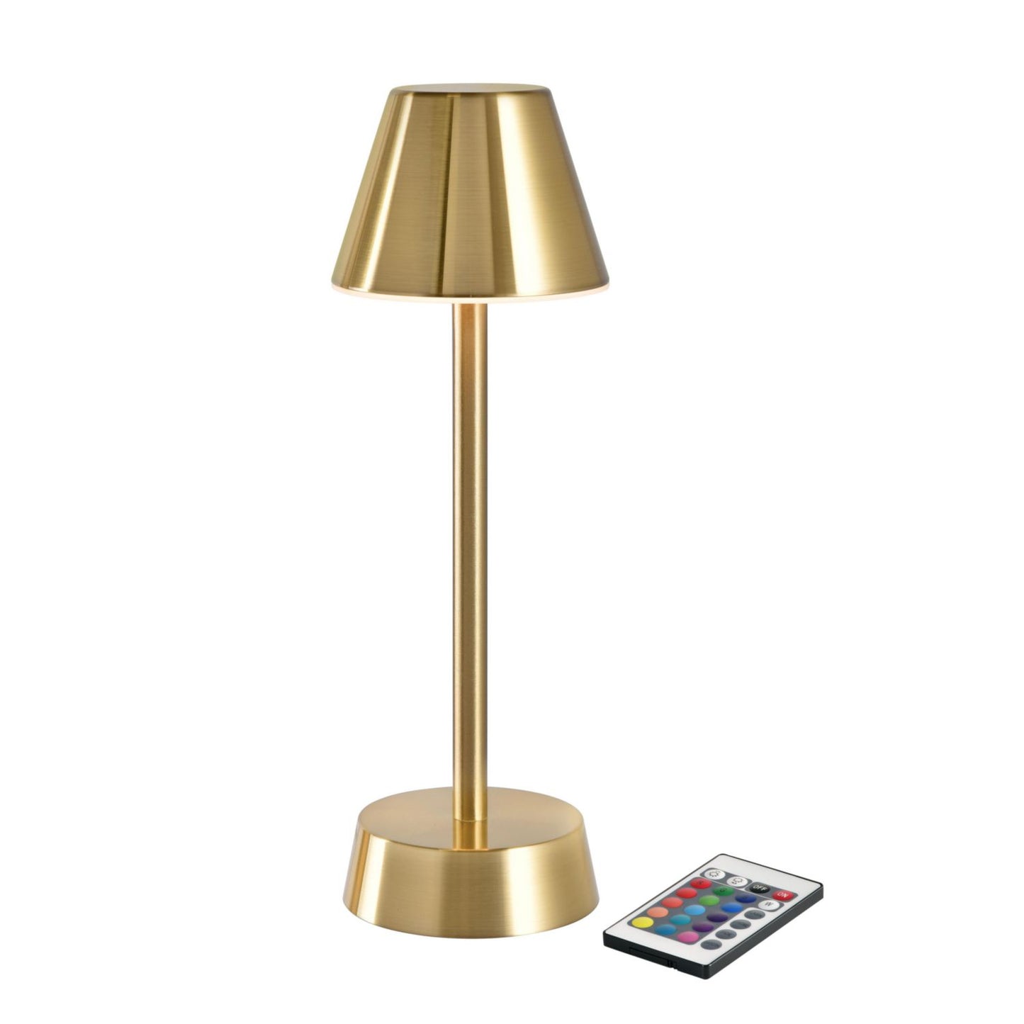Lampe LED Zelda Ø10.3xH32cm Med Fjernbetjening Messing,1 stk