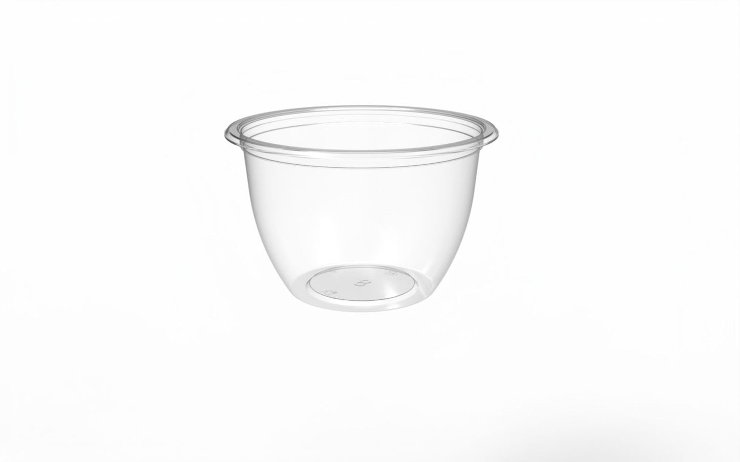 Bæger Deligreen Rund 550ml Ø129xH81mm RPET Transparent,12 ps x 42 stk/krt