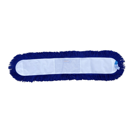 Moppe Lommer Tentax 80cm Akryl Økotex med Frynser Blå Tør til Flex fremfører,1 stk