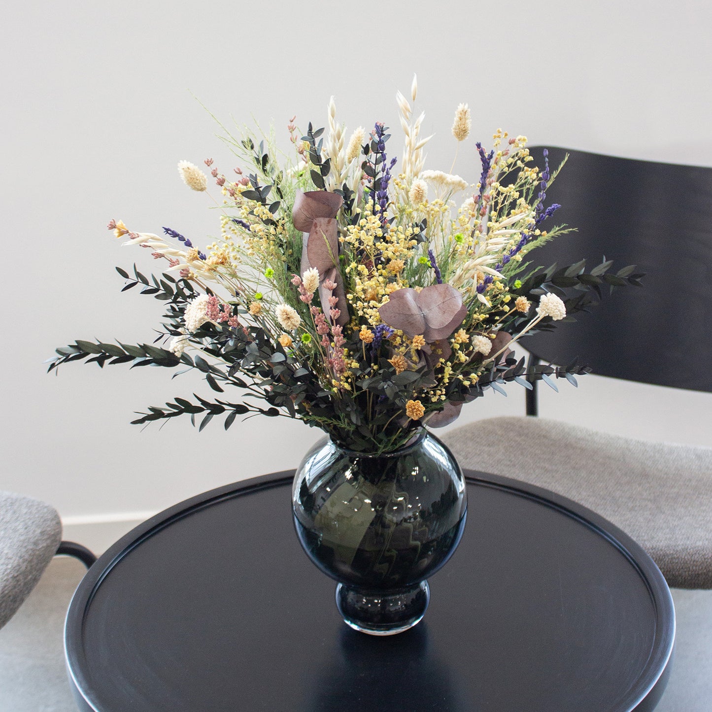 Blomsterbuket Stor Blomsterleg Ø35xH50cm Langtidsholdbar Gule/Lyse Nuancer,1 stk