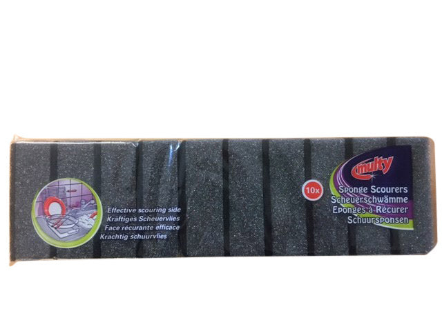 Multisvamp L9xB6xH3cm Tekstil med Skuresål Sort,10 stk/pk