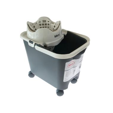 Spand Mery 14ltr med Hjul/Automatisk vrider Grå,1 sæt