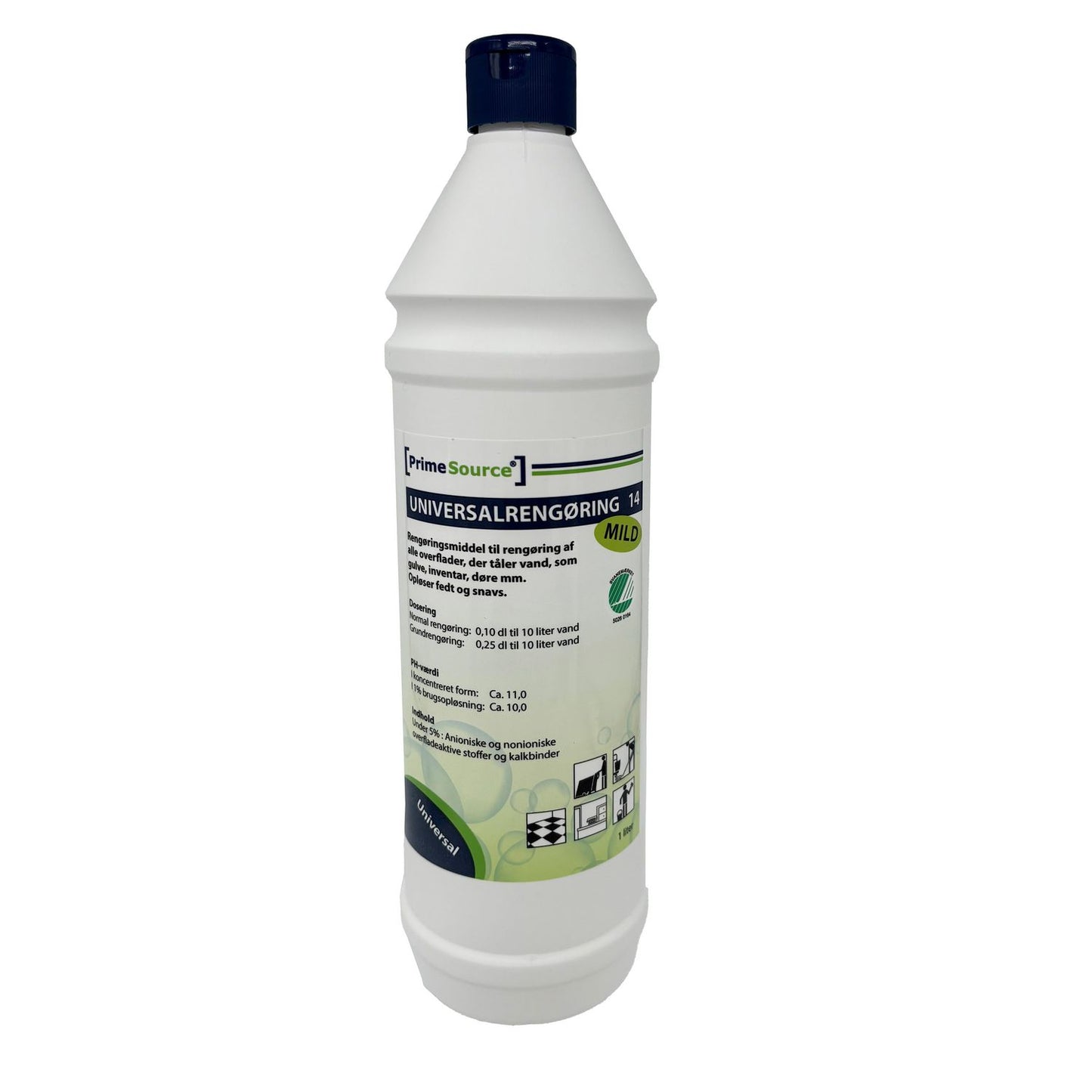 Universalrengøring Prime Source Mild 14 1ltr Svanemærket uden Farve/Parfume,1 ltr/fl