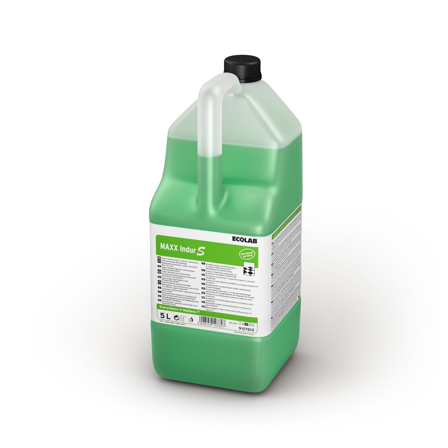 Vaskepleje Maxx Indur S 5ltr Ecolabel C2C med Polymer/Parfume uden Voks Grøn,5 ltr/dnk