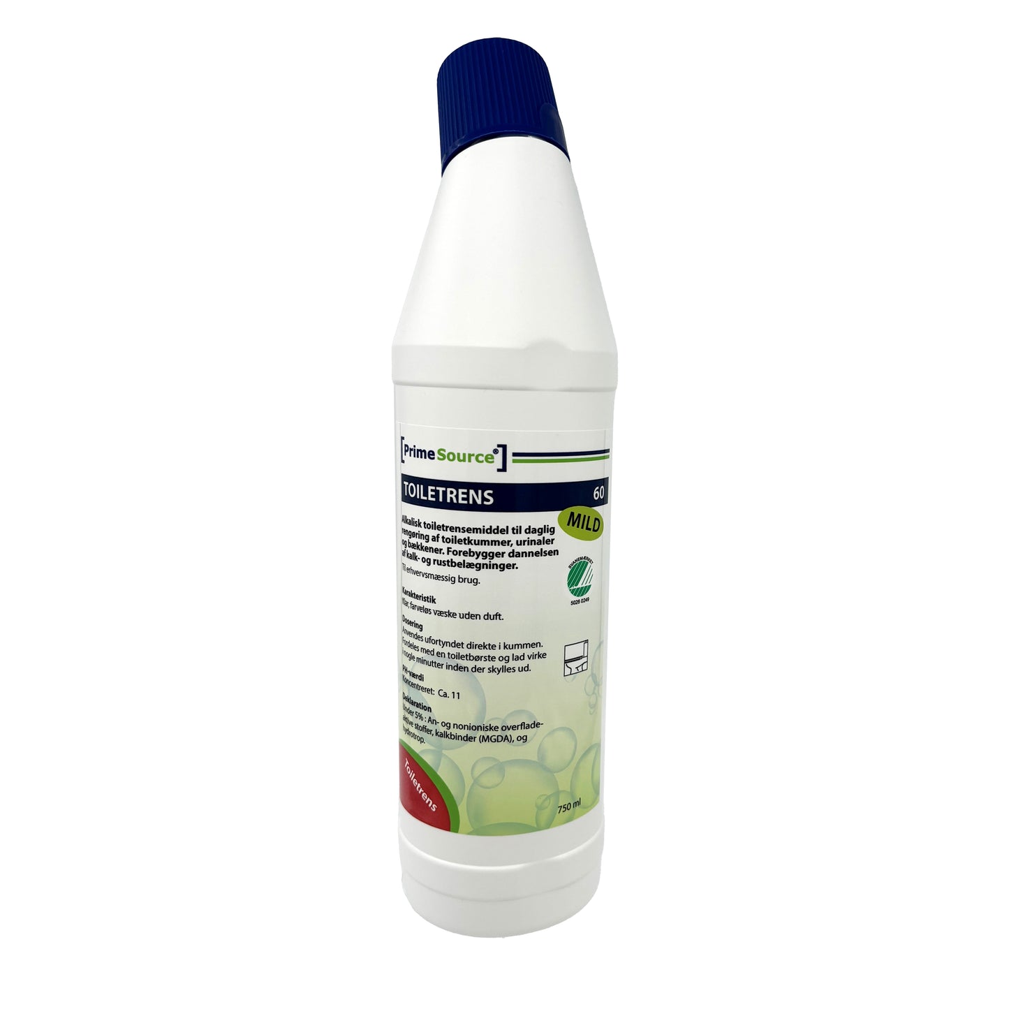 Toiletrens Prime Source Mild 60 750ml Svanemærket uden Farve/Parfume Alkalisk,750 ml/fl