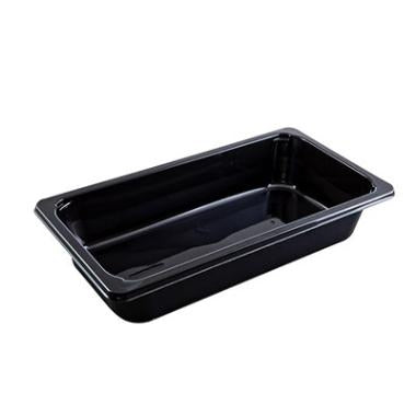 Bakke 1-rum 2326-1B Rektangulær 2385ml L324xB176xH60mm CPET Sort,174 stk/krt