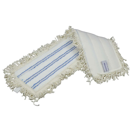 Moppe Våd Combi 60cm Microfiber Kraftig med Løkker Hvid Velcro,1 stk