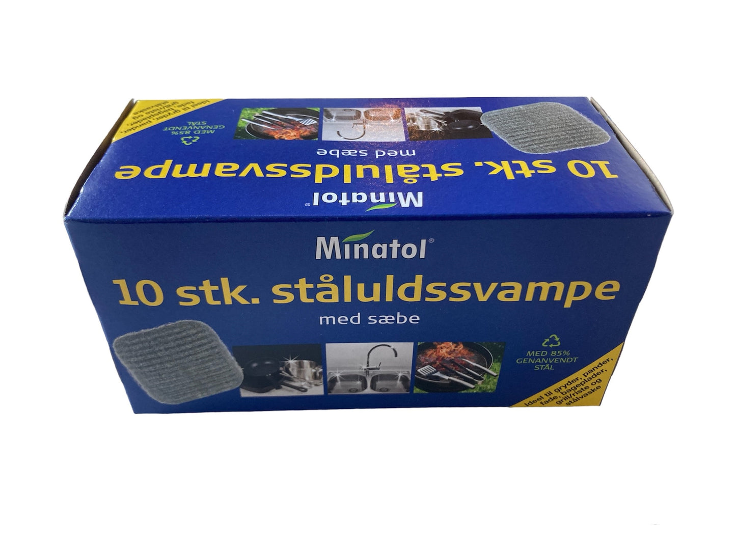 Sæberondel Minatol Ståluld med Sæbe,10 stk/bk