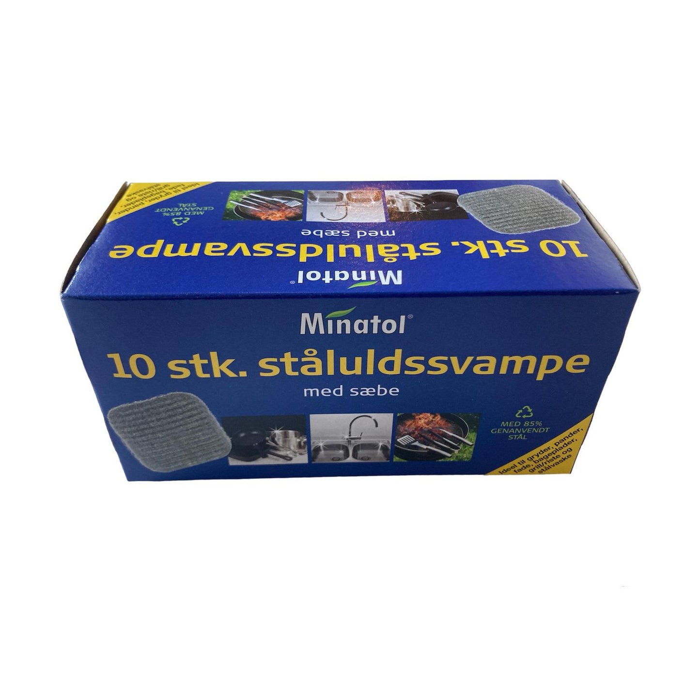 Sæberondel Minatol Ståluld med Sæbe,10 stk/bk