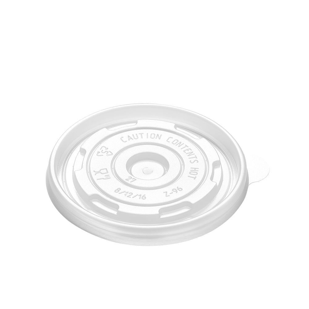Plastlåg Rund Ø96xH8mm PP Klar til Soup-To-Go Papbæger 25/35/50cl,50 stk/pk