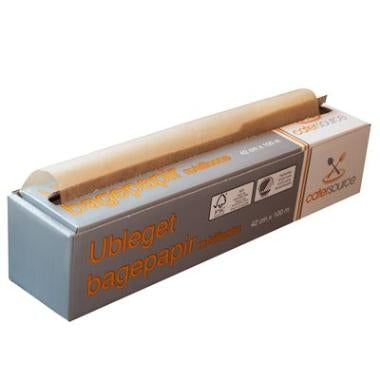 Bagepapir CaterSource Ubleget L100mxB42cm 40gr Med Silikone Brun,100 m/rl