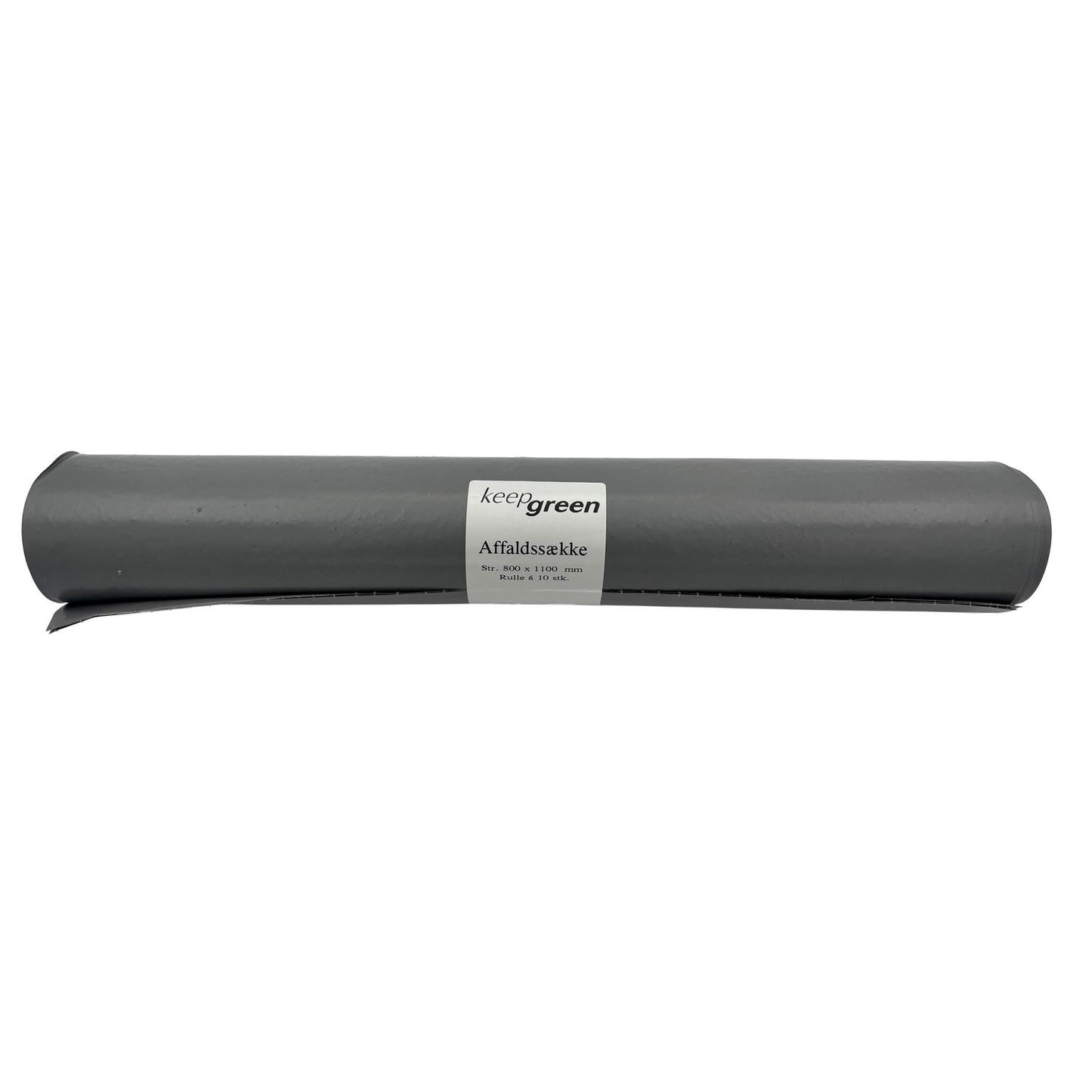 Sæk KeepGreen 120ltr B800xL1100 60my Strong Grå,15 rl x 10 stk/krt