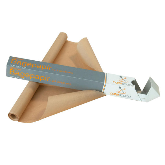 Bagepapir Catersource I Ark Ubleget L42xB38cm med Silikone Brun,1 stk/rl