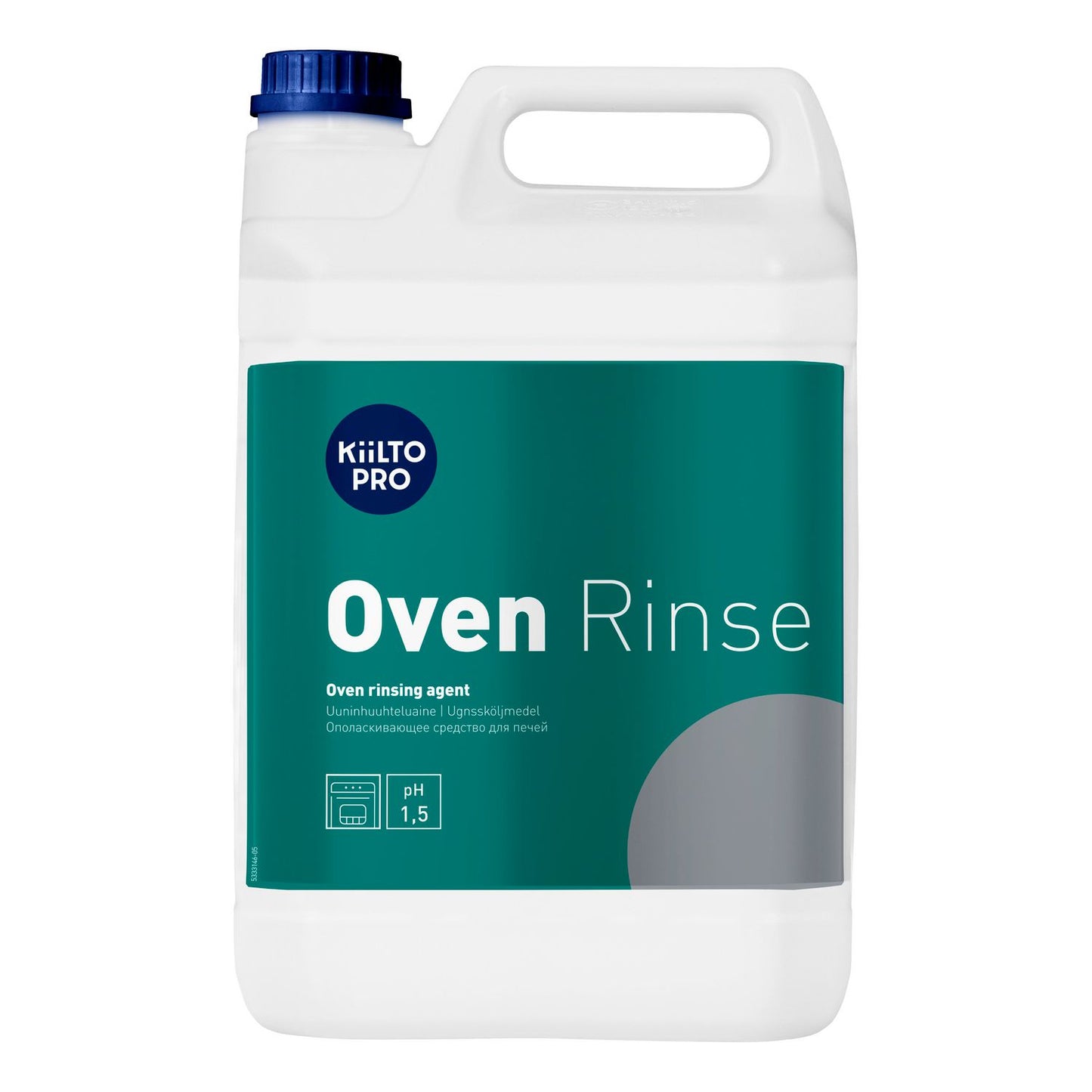Ovnafspænding Flydende Kiilto Pro Oven Rinse 5ltr Blå Skyllemiddel t. Auto-progr,3 dnk x 5 ltr/krt