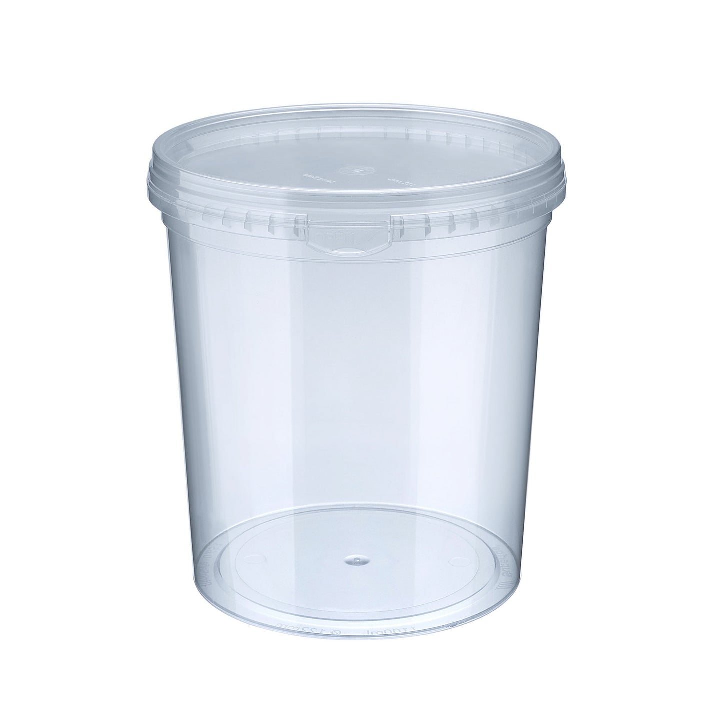 Bøtte 1100ml Ø122x133mm PP 24 stk/ps Klar,24 stk/ps