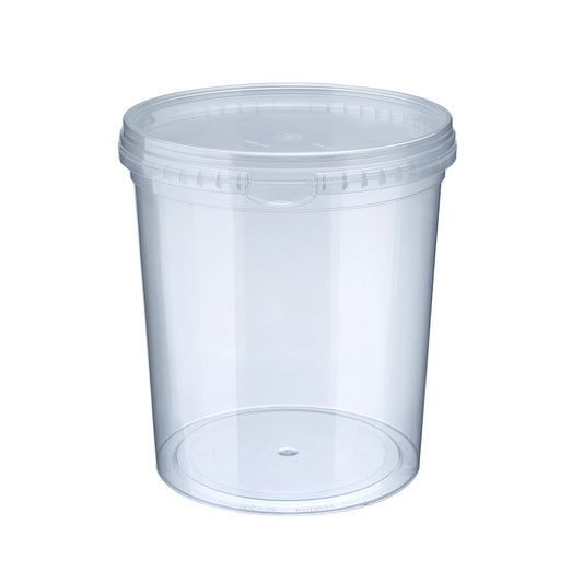 Bøtte 1100ml Ø122x133mm PP 24 stk/ps Klar,24 stk/ps
