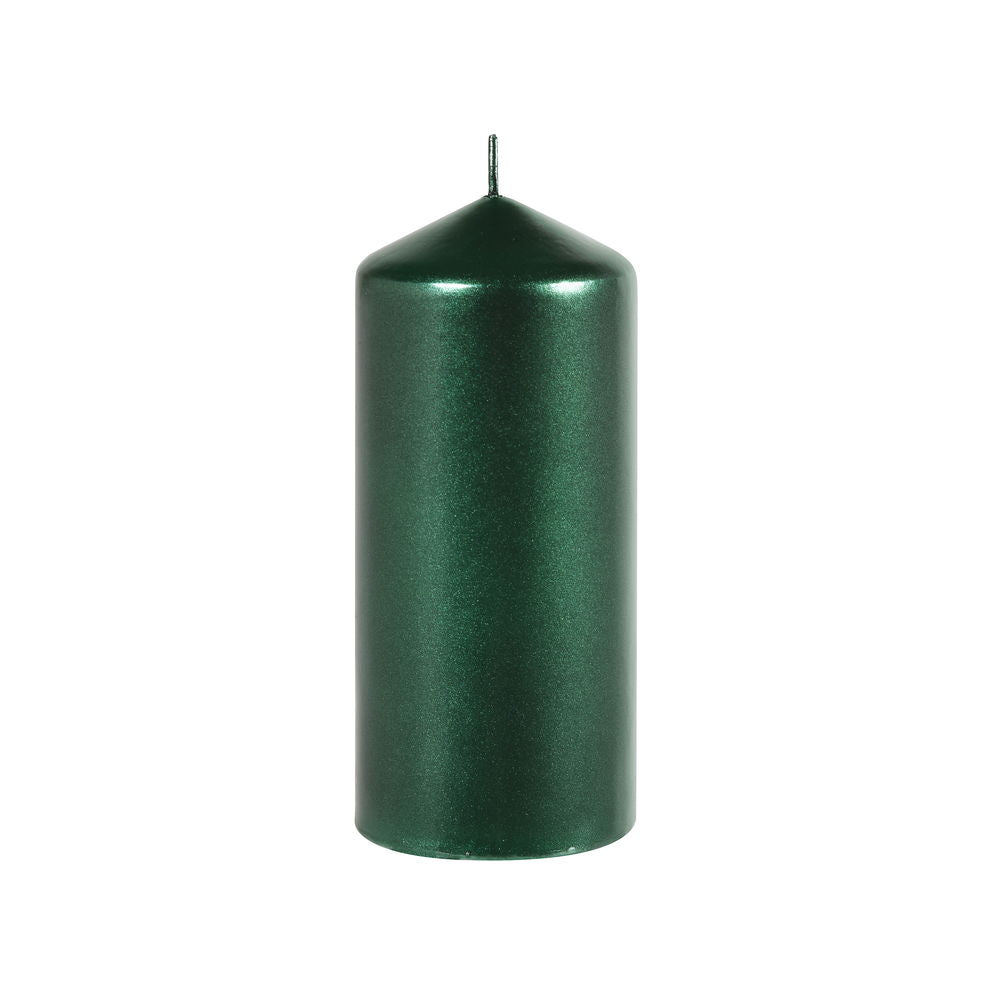 Bloklys Duni Brændetid 50 timer Ø70xH150mm Parrafin Mørke Grøn,10 stk/krt