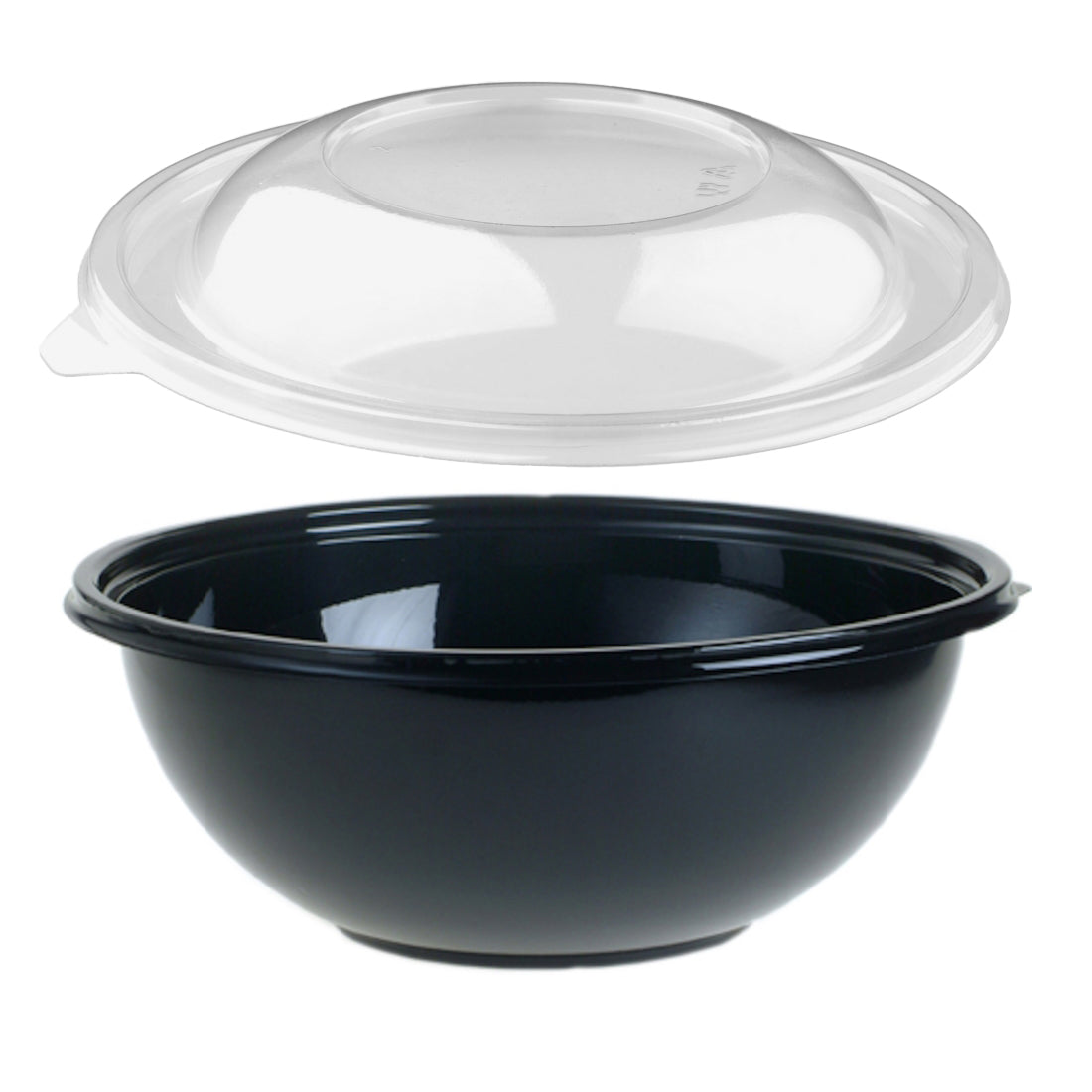 Bowle 4500ml Ø305x11mm APET Sort + Plastlåg Ø305x38mm APET SAMPAK 50 sæt,5 ps x 10 sæt/krt