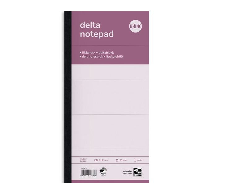 Blok 5x75 Ark 5-Delt L14xB12cm 60g Papir Svanemærket Hvid,10 stk x 1 stk/pk