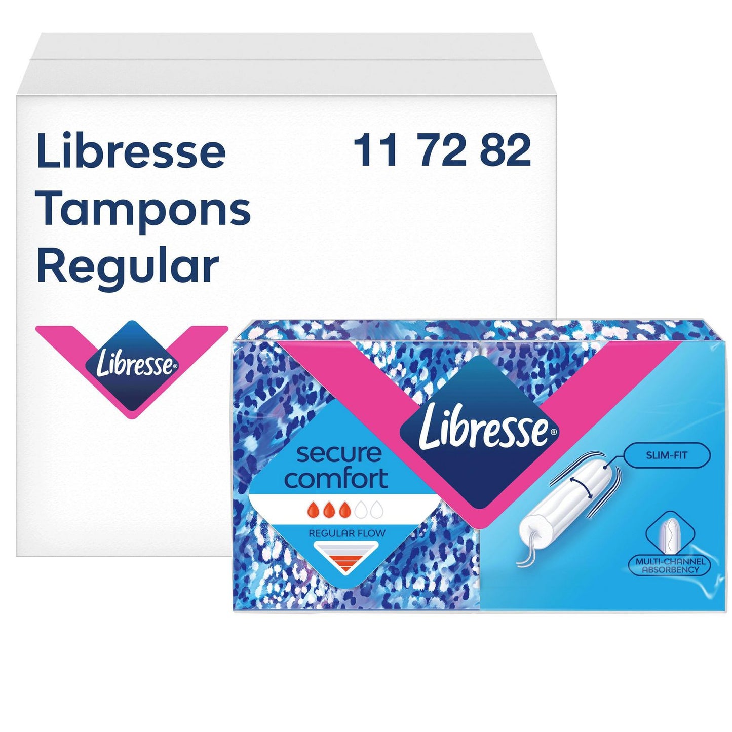 Tampon Libresse Regular Ultra-Thin Dispenser Refill Uden Parfume Hvid 384stk,384 stk/krt