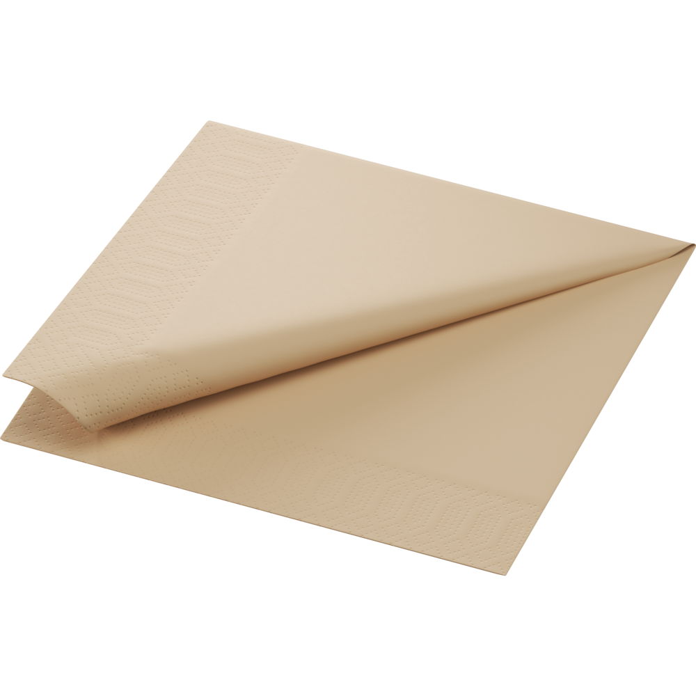 Serviet Duni Natural brown 40 x 40cm 3-lag 1/8 fold Brun,5 pk x 250 stk/krt