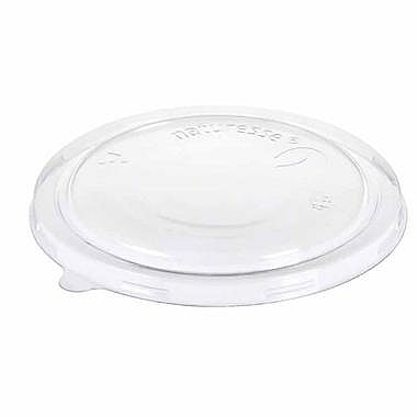 Plastlåg Naturesse Fladt Rund Ø150mm PLA med Antidug Klar,6 pk x 50 stk/krt