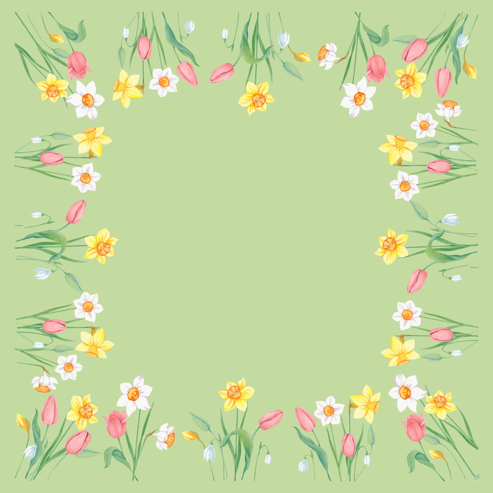 Dug stikdug Bio Dunicel Spring Melody 84 x 84cm Floret,20 stk/pk