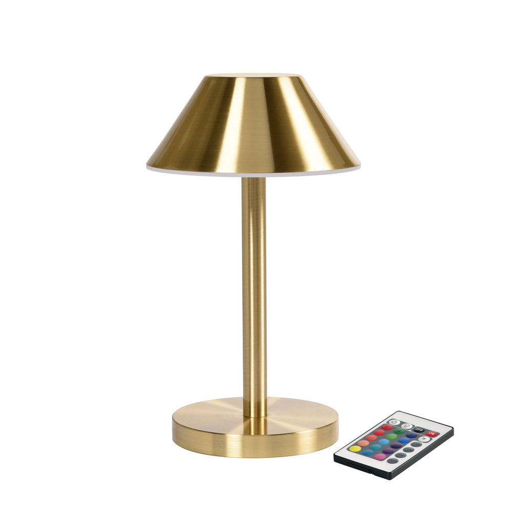 Lampe LED Zelda Midi Ø12xH21.5cm Med Fjernbetjening Guld,stk