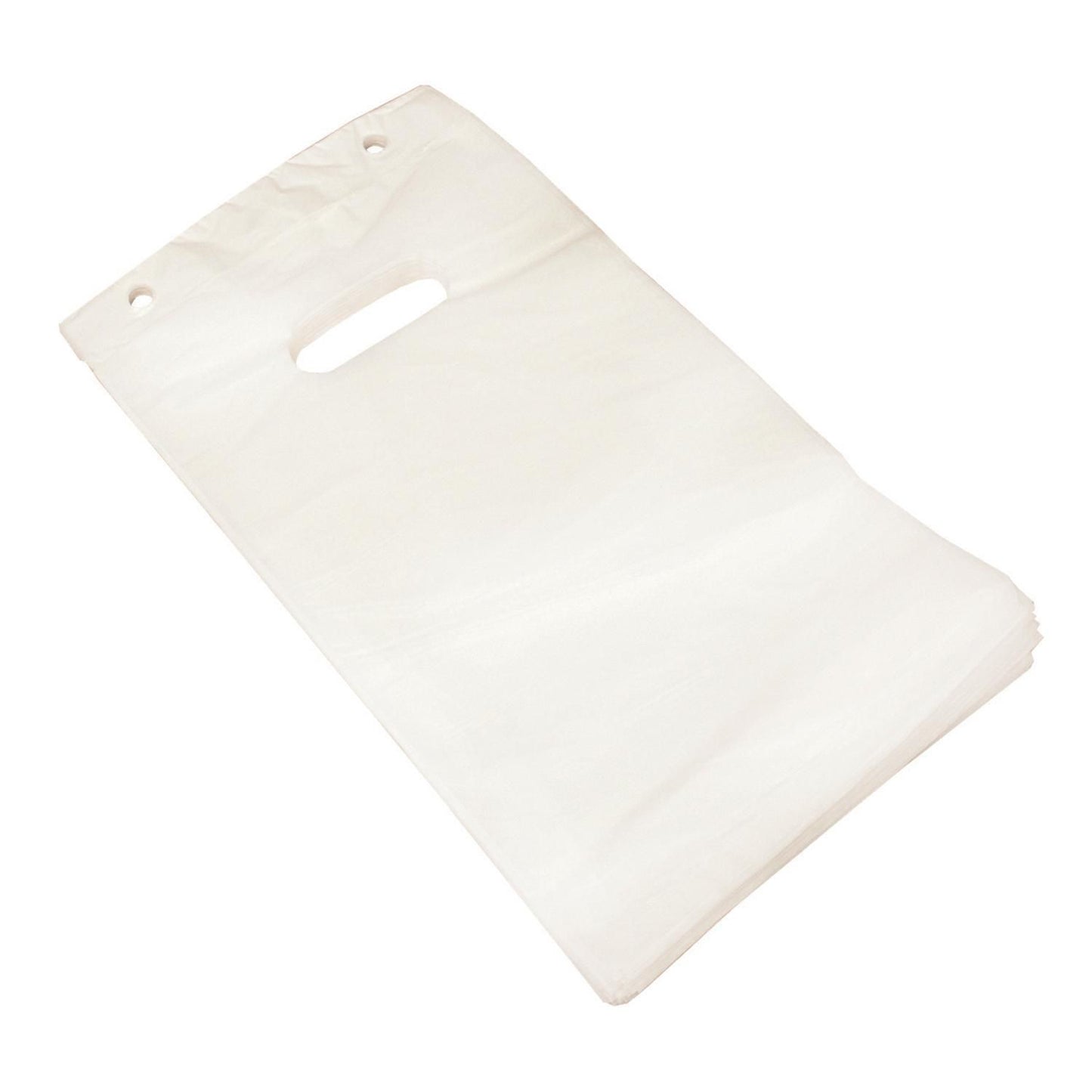 Bærepose På blok B245xH390+30mm 31my 50% rec. LDPE Hvid,20 pk x 50 stk/krt
