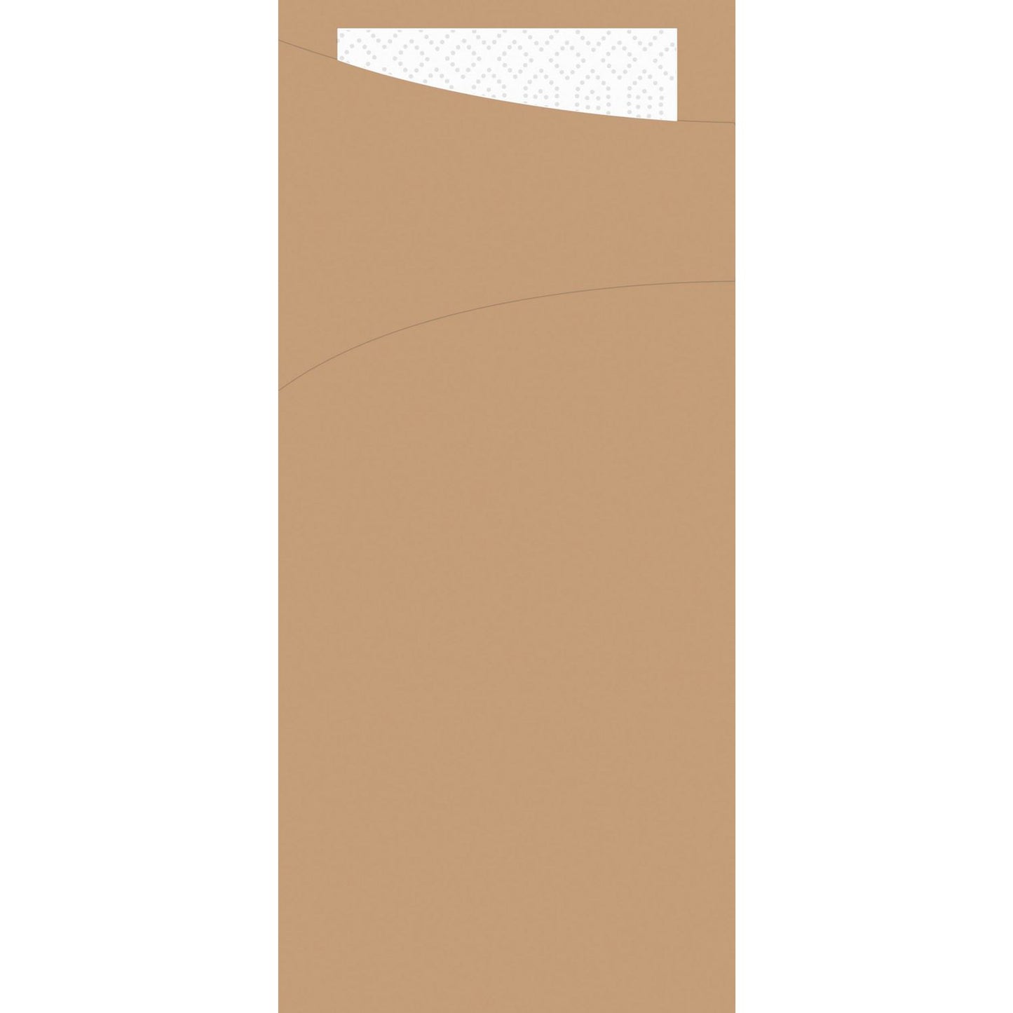 Sachetto 8.5x19cm eco Brun med hvid Serviet,5 pk x 100 stk/krt