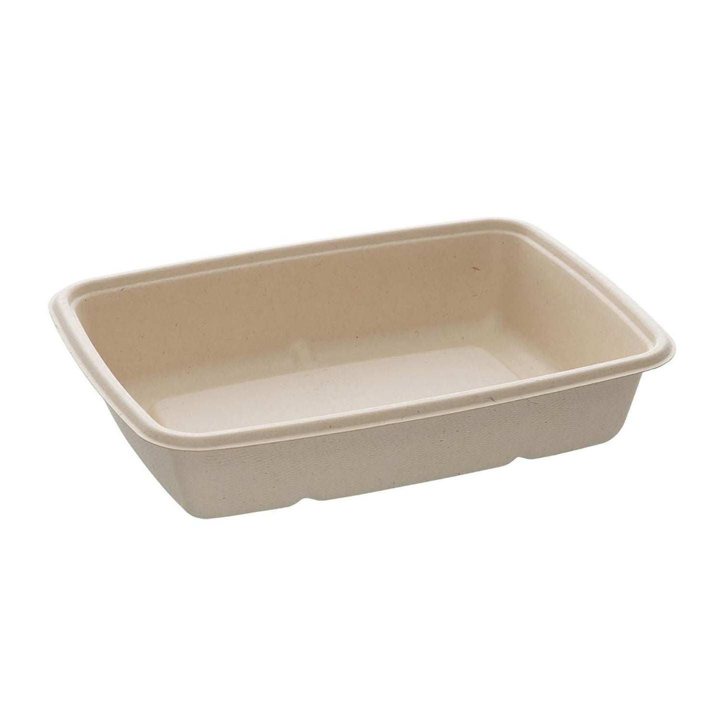 Bakke Salatskål BePulp Rektangulær 950ml L229xB165xH48mm Bagasse Natur,4 ps x 75 stk x 1 stk/krt