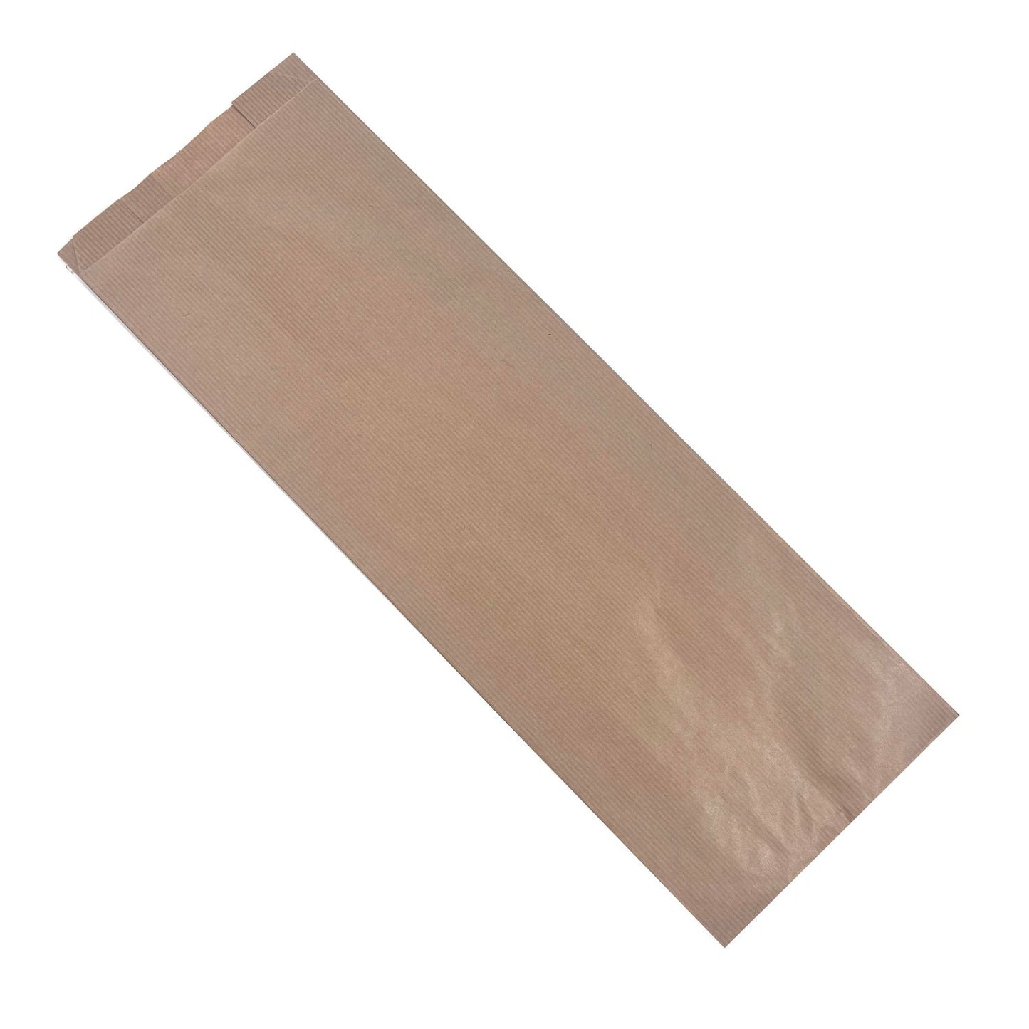 Grovbrødspose Ribbet Stor Rektangulær L160/(2x40)xB450+20mm Papir 50gr Brun,500 stk/krt
