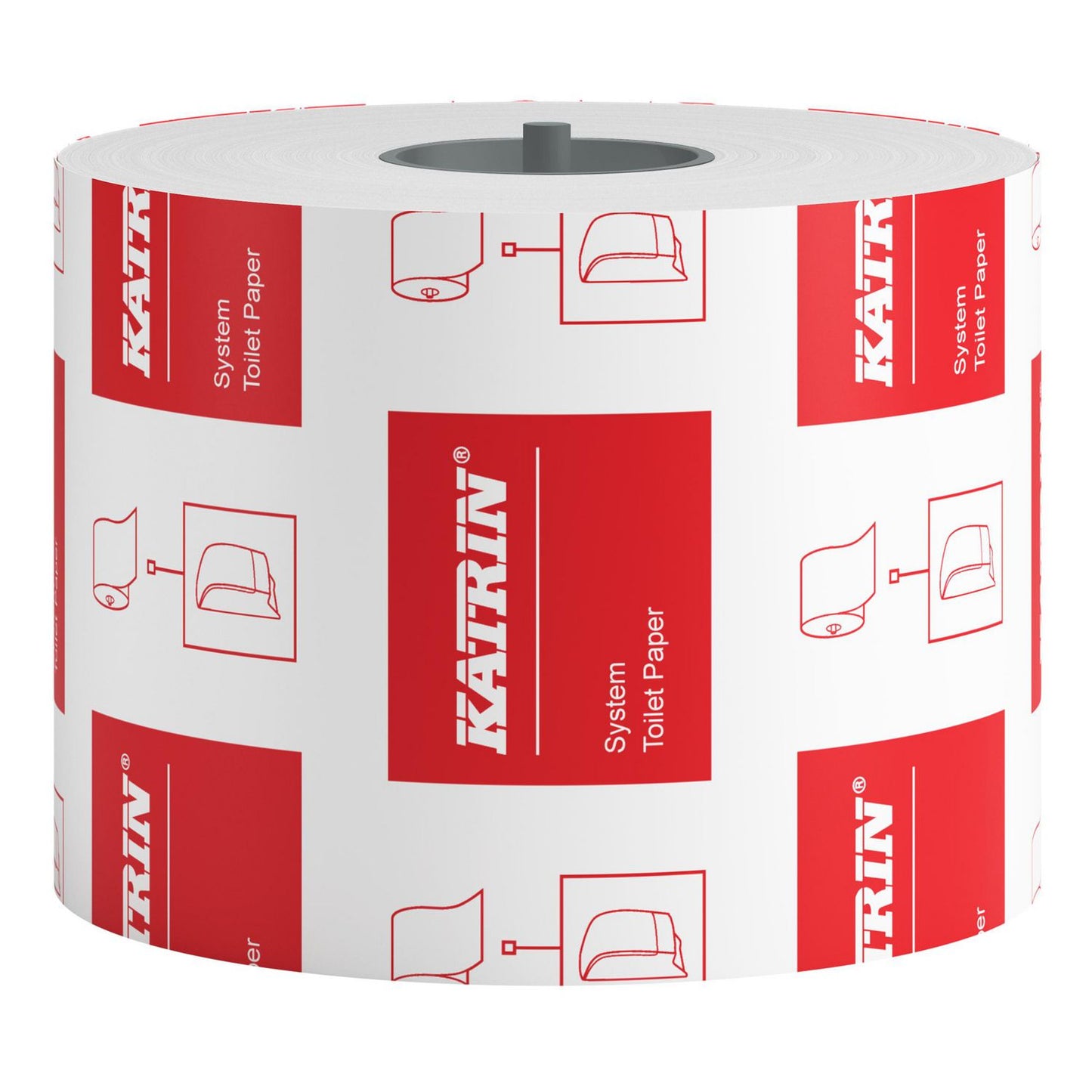 Toiletpapir Katrin System 2-lags Ø135mm L92mxB99mm Perforeret Nyfiber Hvid,36 rl/krt