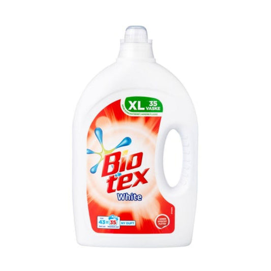 Tøjvask Flydende Bio-tex White 1750ml med Parfume/Optisk hvidt til hvidt tøj,1750 ml/dnk