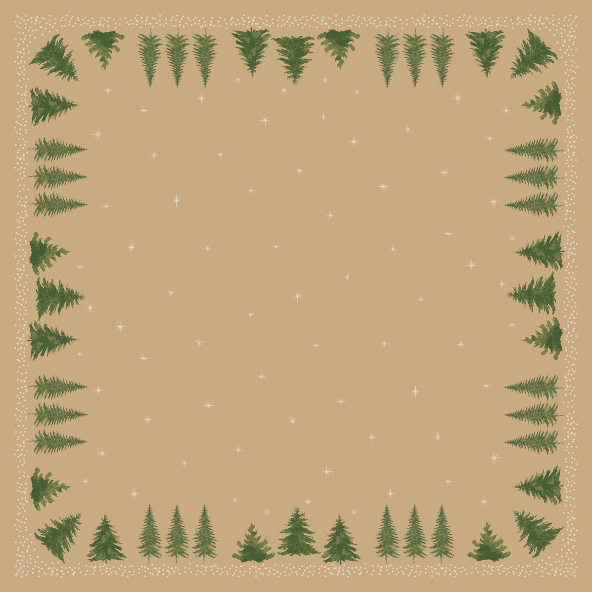 Dug Stikdug Bio Dunicel 84 x 84cm Humble Trees Brun,20 stk/pk
