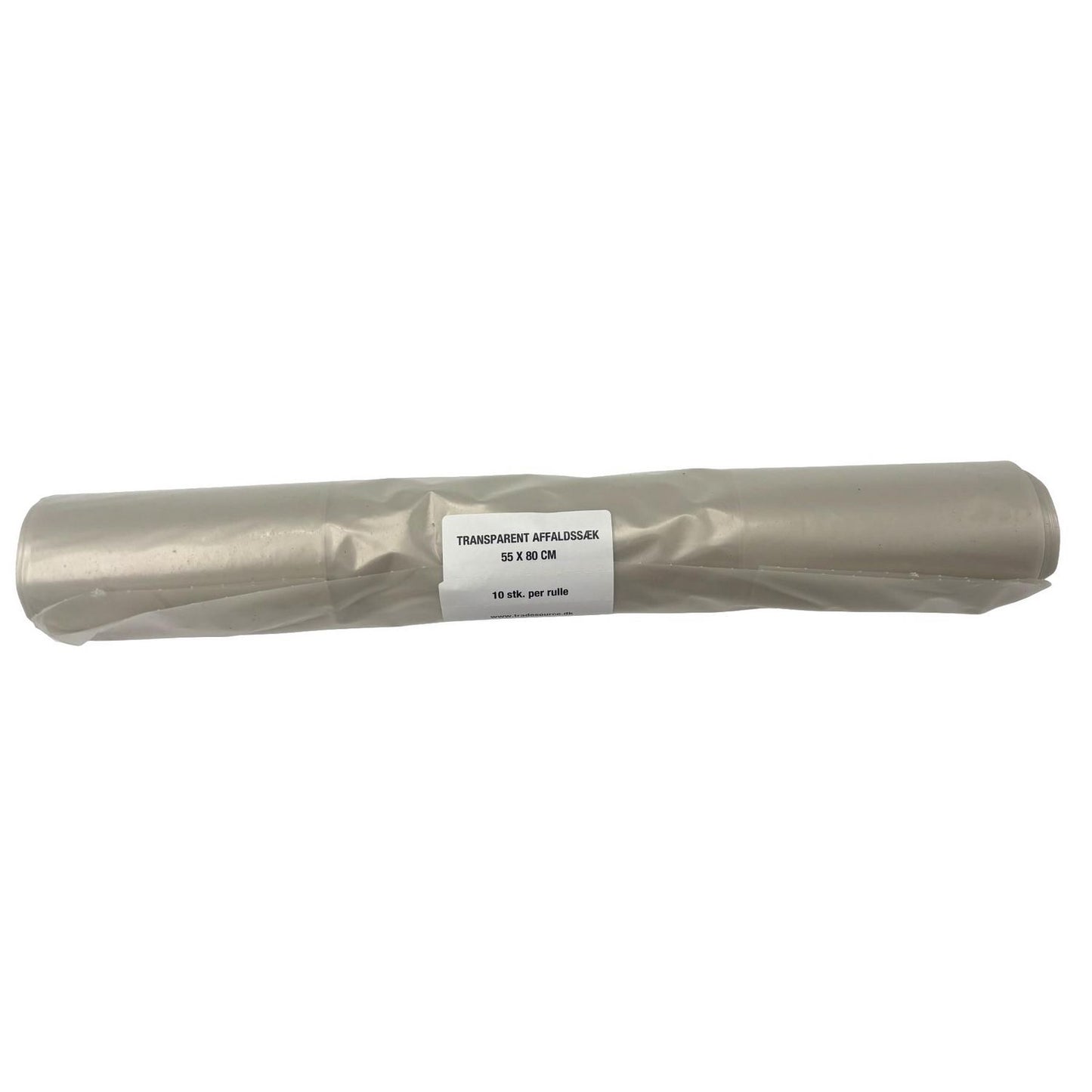 Sæk 40ltr B550xL800mm 55my Strong Transparent,30 rl x 10 stk/krt