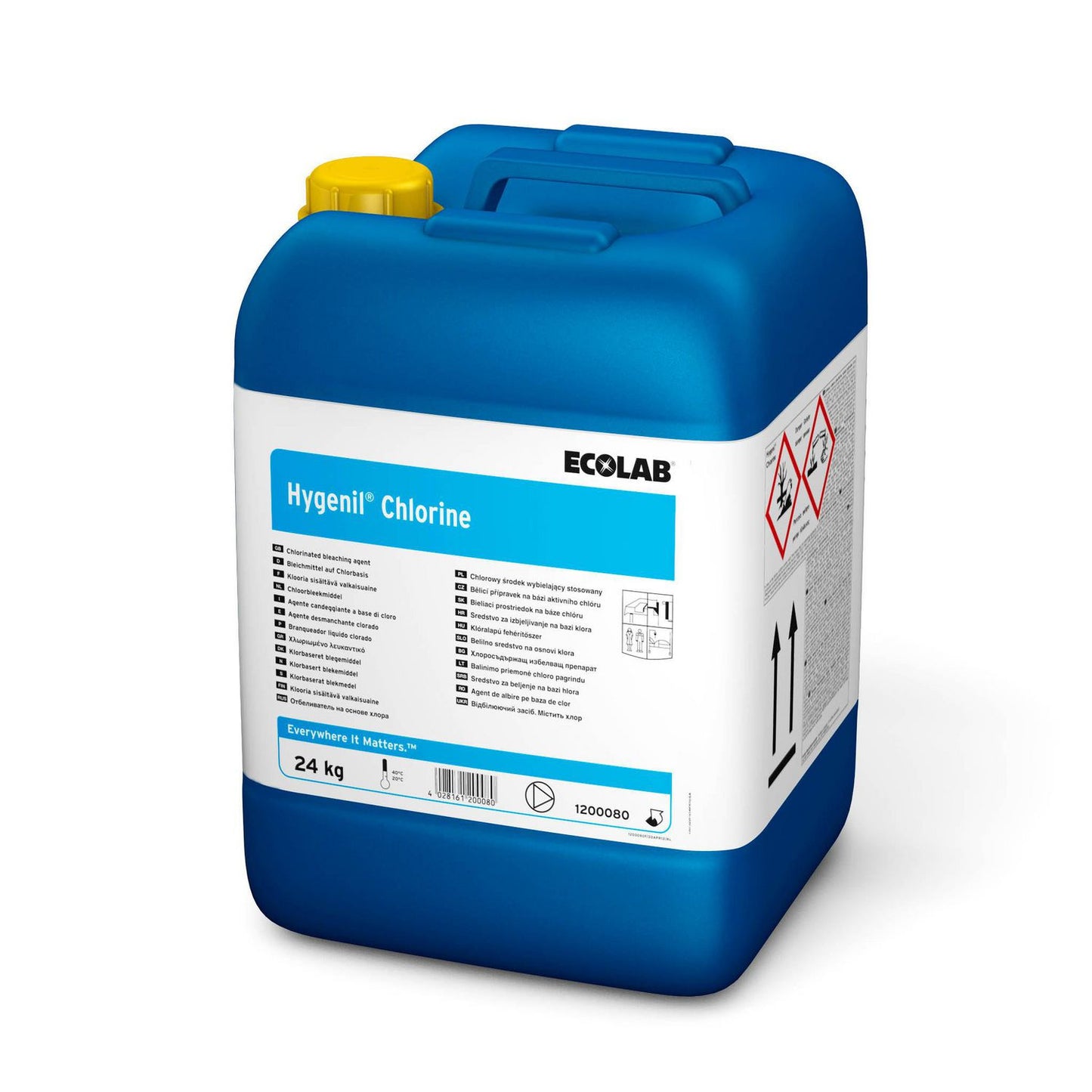 Tøjvask flydende Hygenil Chlorine til blegning af hvide tekstiler m klor 24 kg,24 kg/dnk
