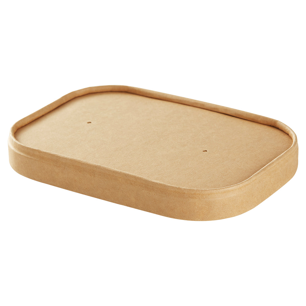 Låg L172xB120mm PAP/PE Neutral Brun Til Rektangulær Bæger,12 ps x 25 stk/krt