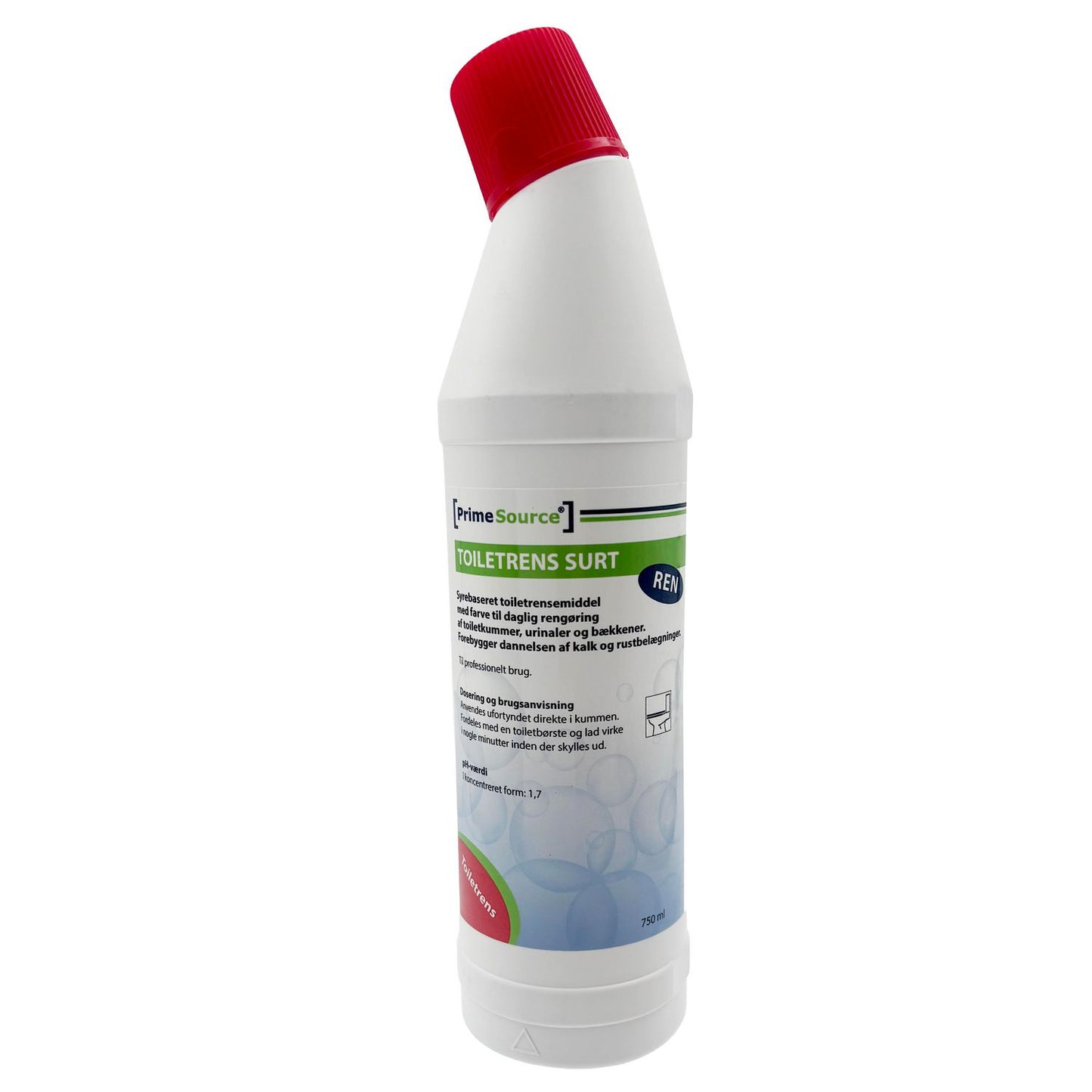 Toiletrens Flydende Prime Source 750ml med Farve uden Parfume Rød Surt,750 ml/fl