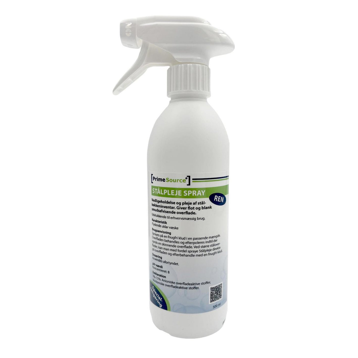 Stålpleje Prime Source Ren 500ml m Spray til rengøring og pleje af rustfrit stål,500 ml/fl