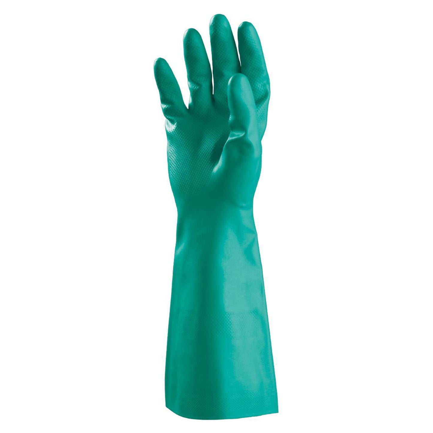 Handske AlphaTec®Solvex 37-675 str 10 med Velourisering Nitril 0.38 mm Grøn,12 par/pk