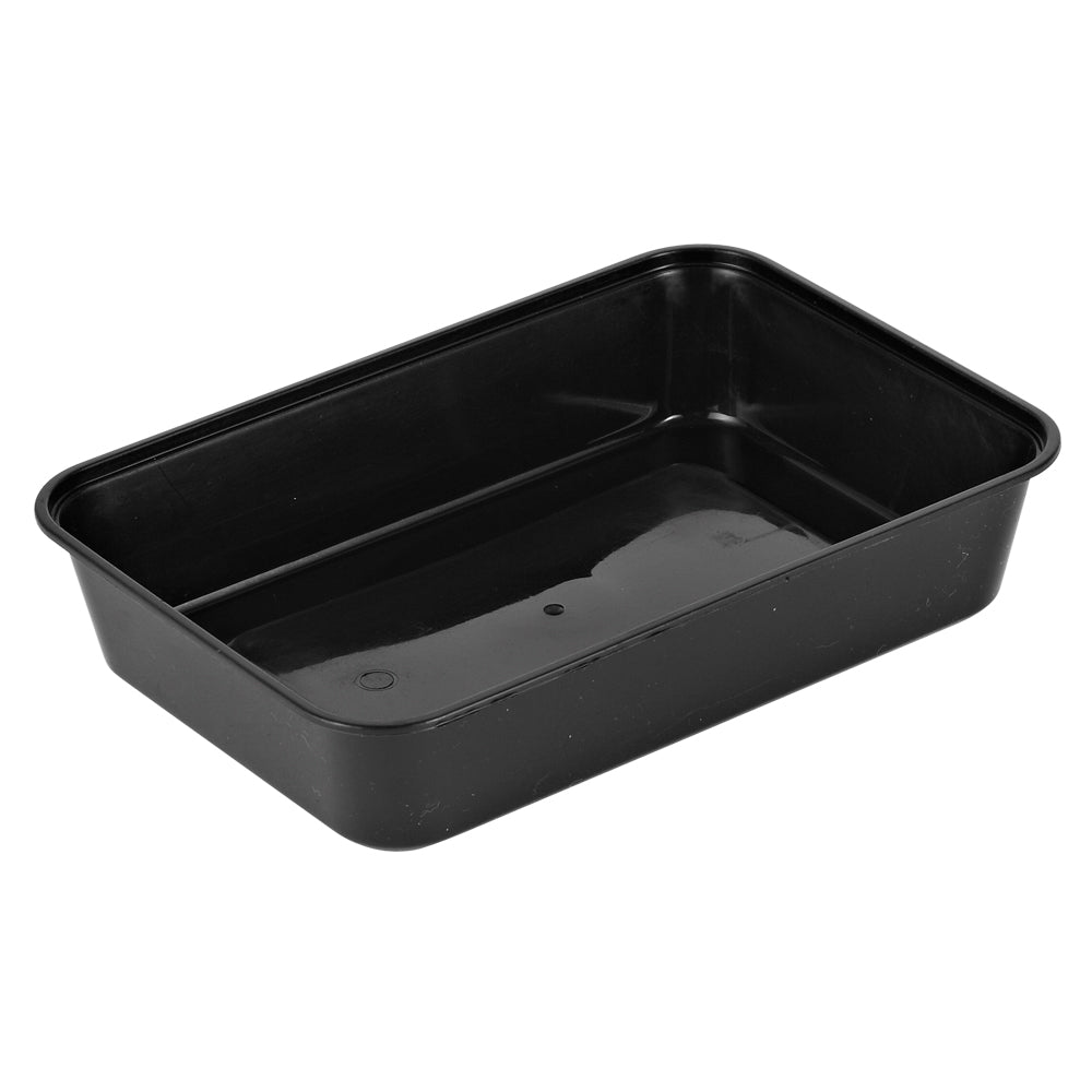 Bakke 500 ml 175x120x35 mm Nudelbakke til Mikroovn PP Sort,50 stk x 1 stk/ps