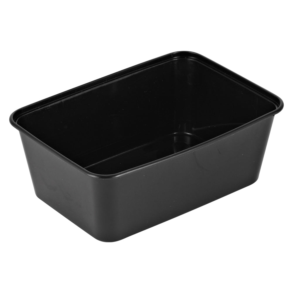 Bakke 960 ml 175x120x60mm Nudelbakke til Mikroovn PP sort,50 stk x 1 stk/ps