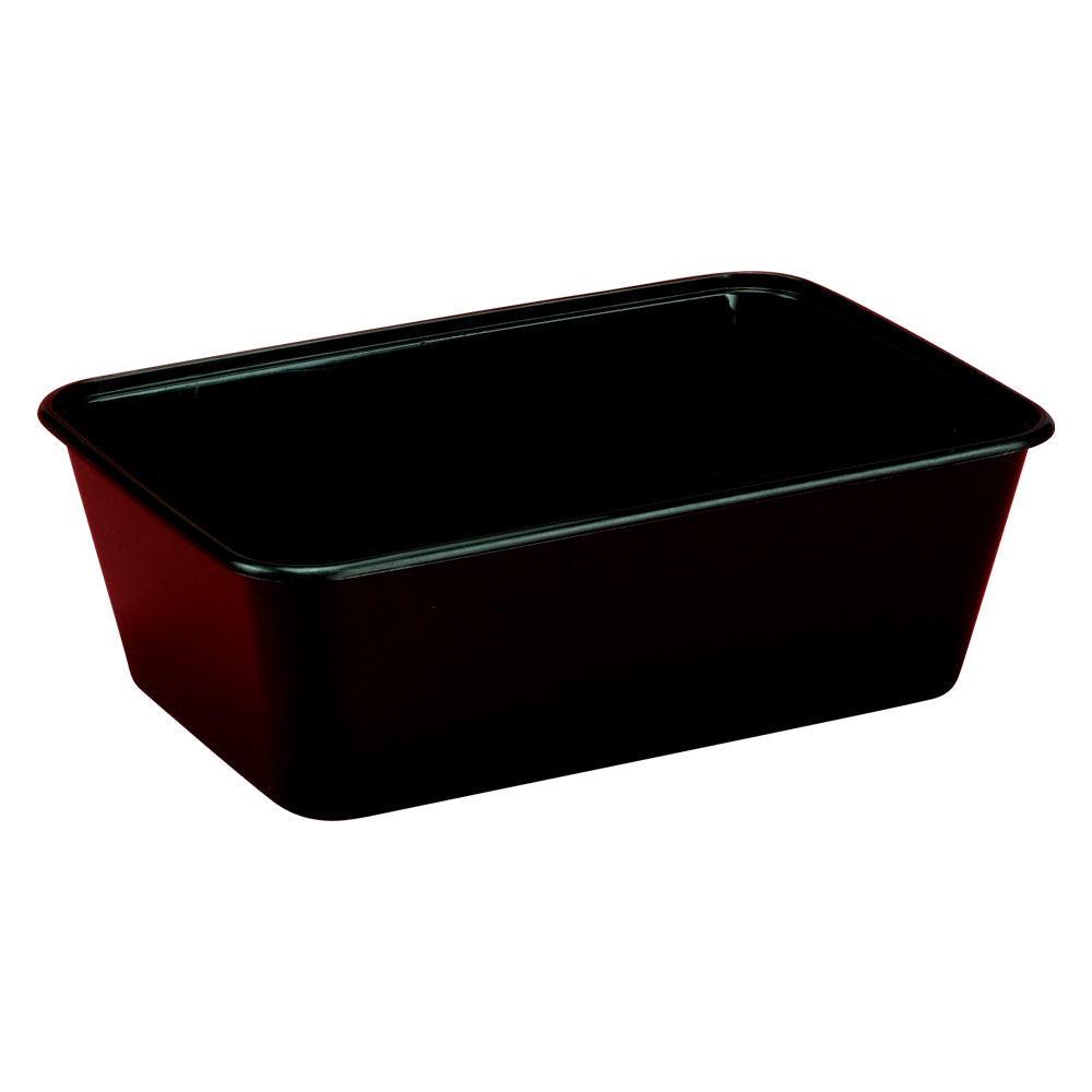 Bakke 750 ml L175 x B120 x H52 mm Nudelbakke til Mikroovn PP Sort,50 stk/ps